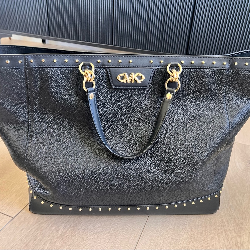Michael Kors Black Studded Tote Bag